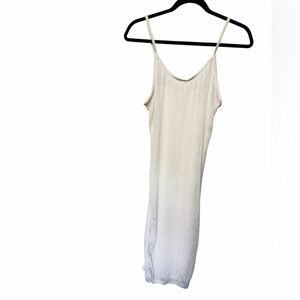 🤍 Textured Mesh Knit Slip Dress